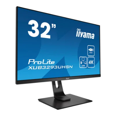 Iiyama ProLite XUB3293UHSN-B5 - LED monitor - 32' - 3840 x 2160 @60Hz (8.3 megapixel 4K UHD) - 350 cd/m - 16:9 - 4ms - matte, bl