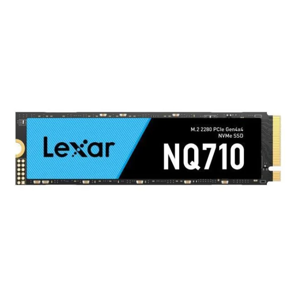 SSD|LEXAR|NQ710|500GB|Heatsink M.2|PCIe Gen4|NVMe|Rašymo greitis 1700 MB/sek|Nuskaitymo greitis 4400 MB/sek|TBW 170 TB |MTBF 150