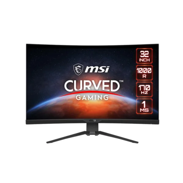 LCD monitorius| MSI |G322CQP|31,5"|Žaidimai / išlenktas | Skydas VA|2560x1440|16:9|170Hz|Matinis|1 ms|Reguliuojamas aukštis|Pakr