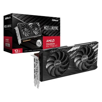 Graphics Card|ASROCK|AMD Radeon RX 7700 XT|12 GB|GDDR6|192 bit|PCIE 4.0 16x|Two and Half Slot Fansink|1xHDMI|3xDisplayPort|RX770