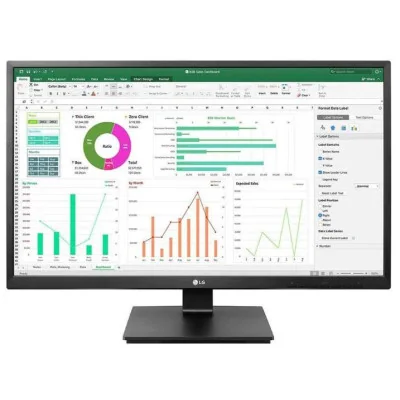 LCD Monitor|LG|27"|4K|Panel IPS|3840x2160|16:9|75Hz|Matte|5 ms|Speakers|Pivot|Height adjustable|Tilt|Colour Black|27BN55UP-B