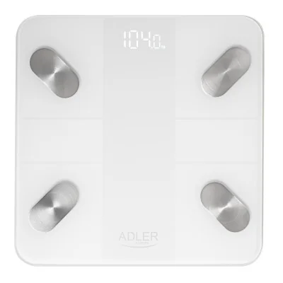 Adler Smart Bathroom Scale | AD 8186w | Maximum weight (capacity) 180 kg | Accuracy 100 g | Body Mass Index (BMI) measuring | Wh