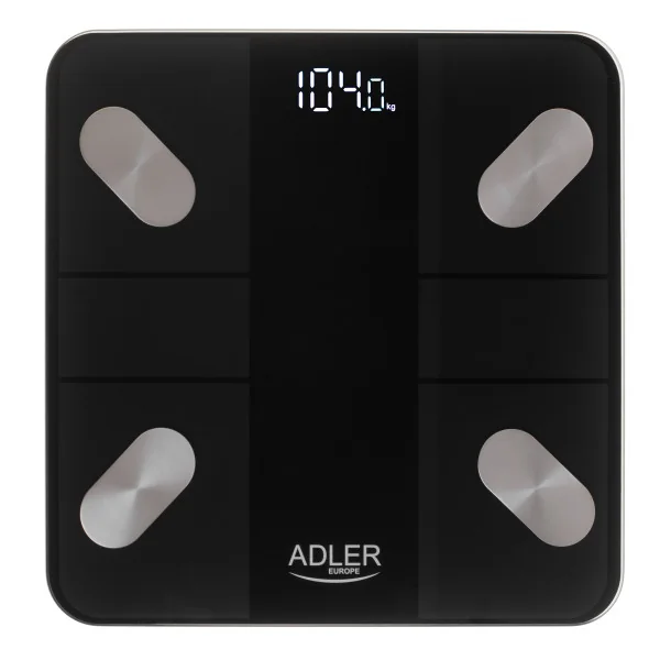 Adler Smart Bathroom Scale | AD 8186b | Maximum weight (capacity) 180 kg | Accuracy 100 g | Body Mass Index (BMI) measuring | Bl