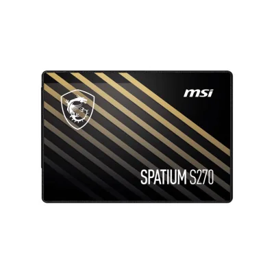 SSD|MSI|SPATIUM S270|480GB|SATA|3D NAND|Write speed 450 MBytes/sec|Read speed 500 MBytes/sec|2,5"|TBW 250 TB|MTBF 2000000 hours|