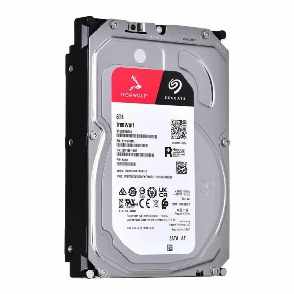 HDD|SEAGATE|IronWolf|6TB|SATA|256 MB|5400 aps./min.|Diskai/galvutės 4/8|3,5"|ST6000VN006