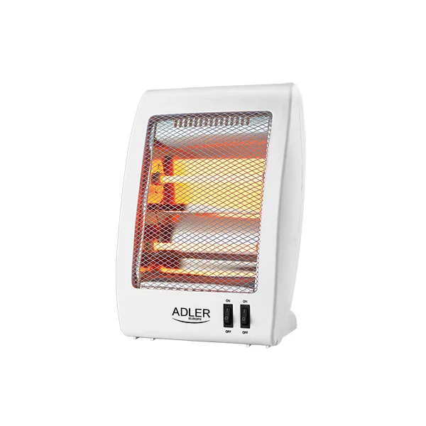 Adler Heater AD 7709 Halogen Heater 800 W Galios lygių skaičius 2 Balta