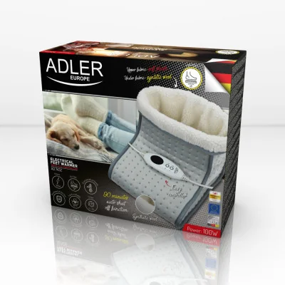 Adler Feet warmer with LCD controller AD 7432 Number of heating levels 4 Number of persons 1 Washable Remote control Outer fabri