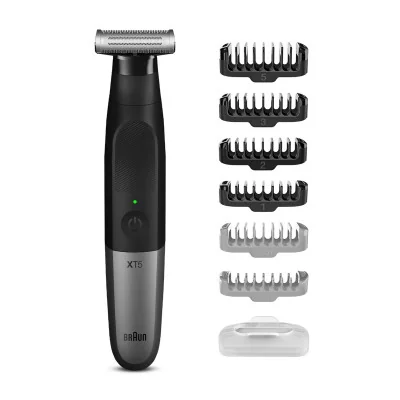 Braun Beard trimmer XT5200 Black/Silver Cordless or corded Wet & Dry