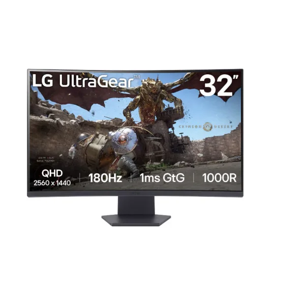 LG 32GS60QC-B | 32 colių | VA | QHD | 16:9 | 180 Hz | 1 ms | 2560 x 1440 pikselių | 300 cd/m | HDMI prievadų kiekis 2