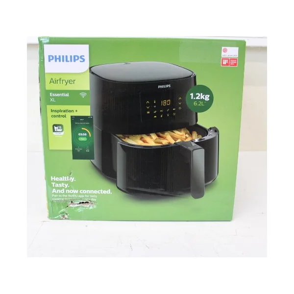 IŠPARDAVIMAS. Philips HD9280/70 Essential Air Fryer, juoda | Philips | Oro gruzdintuvė | Essential HD9280/70 | Galia 2000 W | Ta