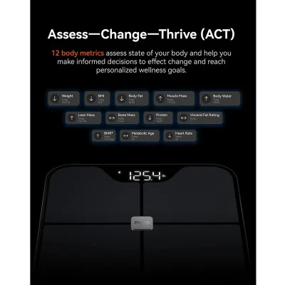 iHealth | Wireless Body Composition Scale | Nexus Pro | Maximum weight (capacity) 181 kg | Body Mass Index (BMI) measuring | Bla