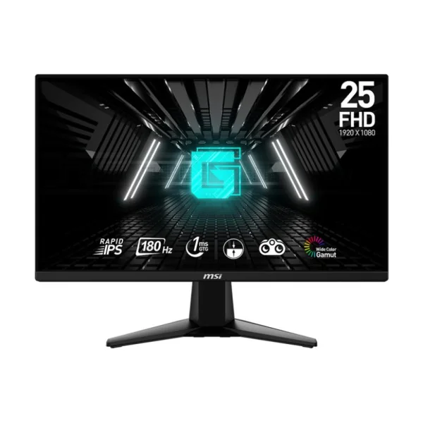 LCD monitorius| MSI |G255F|24,5"|Žaidimai|Panel IPS|1920x1080|16:9|180 Hz|1 ms|G255F