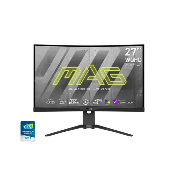 LCD Monitor|MSI|27"|Gaming/Curved|Panel VA|2560x1440|16:9|240Hz|1 ms|Height adjustable|Tilt|Colour Black|MAG275CQRXF