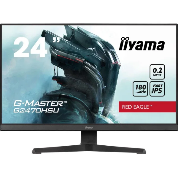 LCD monitorius| IIYAMA |G2470HSU-B6|24"|Skydas IPS|1920x1080|16:9|180Hz|Matinis|0,2ms|Garsiakalbiai|Spalva Juoda|G2470HSU-B6