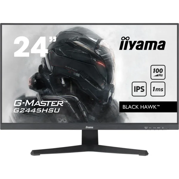 LCD monitorius| IIYAMA |G2445HSU-B1|24"|Skydas IPS|1920x1080|16:9|100Hz|Matinis|1 ms|Garsiakalbiai|Pakrypimas|Spalva Juoda|G2445