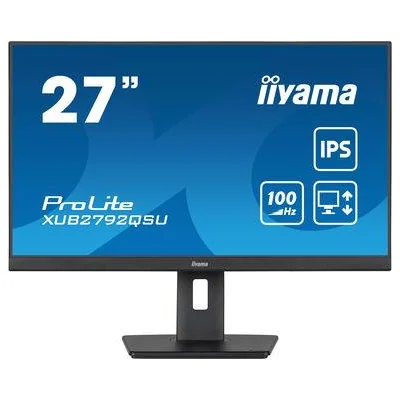 LCD Monitor|IIYAMA|27"|Business|Panel IPS|2560x1440|16:9|100Hz|Matte|0.4 ms|Speakers|Swivel|Pivot|Height adjustable|Tilt|Colour 