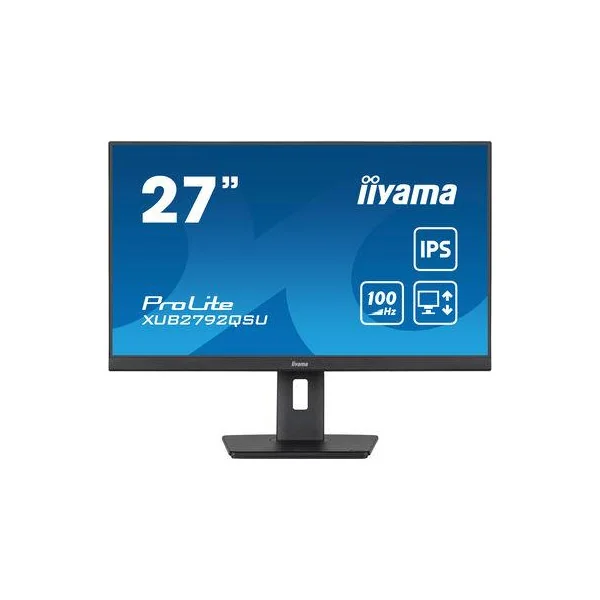 LCD monitorius| IIYAMA |27"|Verslas|Skydas IPS|2560x1440|16:9|100Hz|Matinis|0,4ms|Garsiakalbiai|Pasukamas|Pasukamasis|Reguliuoja