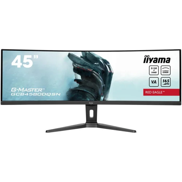 LCD monitorius| IIYAMA |GCB4580DQSN-B1|45"|Išlenktas|Skydas VA|5120x1440|32:9|165Hz|Matinis|0,8ms|Garsiakalbiai|Reguliuojamas au