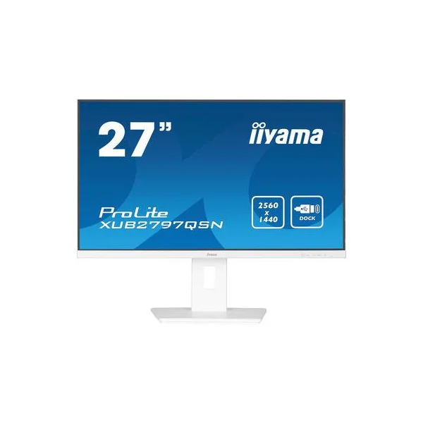 LCD Monitor|IIYAMA|27"|Business|Panel IPS|2560x1440|16:9|100Hz|Matte|1 ms|Speakers|Swivel|Pivot|Height adjustable|Tilt|Colour Wh