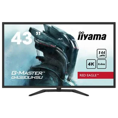 LCD Monitor|IIYAMA|43"|Gaming/4K|Panel VA|3840x2160|16:9|144Hz|Matte|0.4 ms|Speakers|Tilt|Colour Black|G4380UHSU-B1