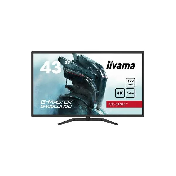 LCD monitorius| IIYAMA |43"|Gaming/4K | Skydelis VA|3840x2160|16:9|144Hz|Matinis|0,4ms|Garsiakalbiai|Pasvirimas|Spalva Juoda|G43