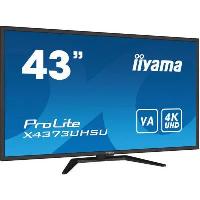 LCD Monitor|IIYAMA|43"|4K|Panel VA|3840x2160|16:9|60Hz|Matte|3 ms|Speakers|Tilt|Colour Black|X4373UHSU-B1