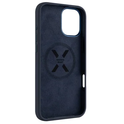 Fixed MagFlow | Back cover | Apple | iPhone 16 Plus | Liquid silicon | Blue