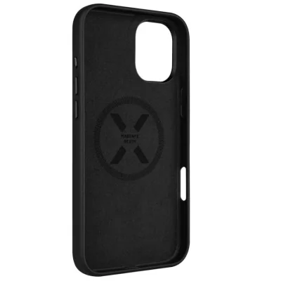 Fixed MagLeather | Back cover | Apple | iPhone 16 Plus | Leather | Black