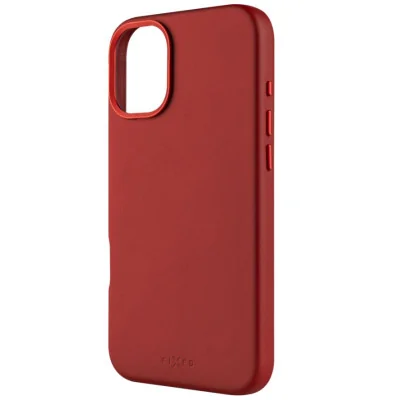 Fixed MagLeather | Back cover | Apple | iPhone 16 Plus | Leather | Red