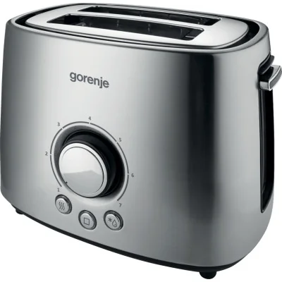 Gorenje | Toaster | T1000E | Power 1000 W | Number of slots 2 | Housing material Metal | Stainless Steel