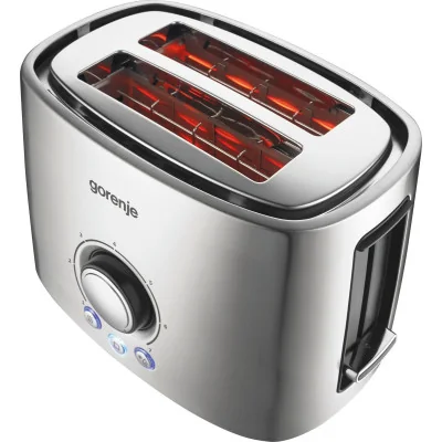 Gorenje | Toaster | T1000E | Power 1000 W | Number of slots 2 | Housing material Metal | Stainless Steel