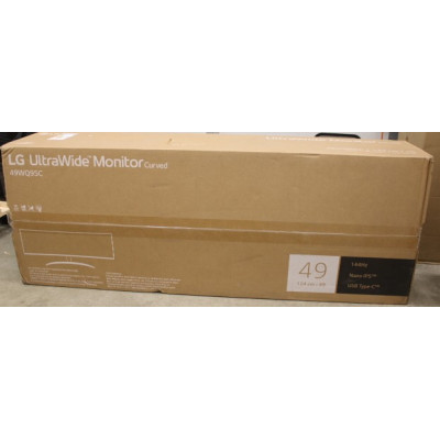 SALE OUT. LG 49WQ95C-W 49 UltraWide Curved LED Monitor 5120x1440/400cd/m2/5ms/ HDMI USB Type C Display Port DAMAGED PACKAGING | 