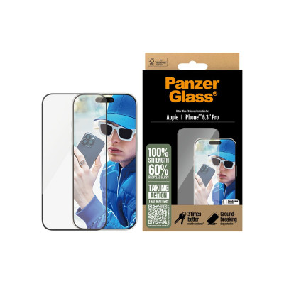 PanzerGlass Screen Protector iPhone 16 Pro | Ultra-Wide Fit | PanzerGlass