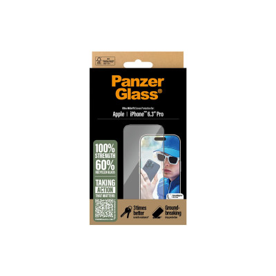 PanzerGlass Screen Protector iPhone 16 Pro | Ultra-Wide Fit | PanzerGlass