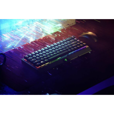 Razer | BlackWidow V3 Mini HyperSpeed | Mechanical Gaming Keyboard | Wireless | RGB LED light | NORD | Bluetooth | Black | Yello