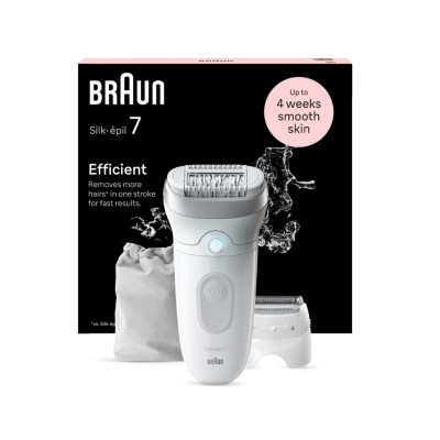 Braun Epilator | SE7-041 Silk épil 7 | Number of power levels 2 | Wet & Dry | White/Silver