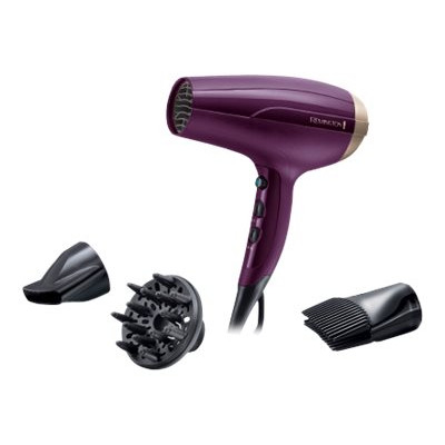 Remington | Hair Dryer | D5219 | 2300 W | Number of temperature settings 3 | Ionic function | Diffuser nozzle | Purple