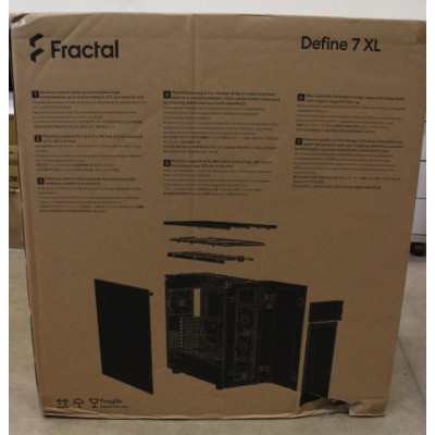 SALE OUT. Fractal Define 7 XL Black TG Light Tint | Fractal Design | Define 7 XL TG Light Tint | Side window | Black | E-ATX | D