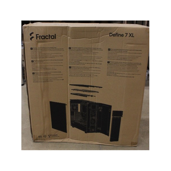 SALE OUT. Fractal Define 7 XL Black TG Dark Tint | Fractal Design | Define 7 XL TG Dark Tint | Side window | Black | E-ATX | DAM