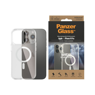 PanzerGlass | HardCase MagSafe Compatible | Back protection | Apple | iPhone 14 Pro | 100% Recycled Polyurethane (TPU) | Transpa