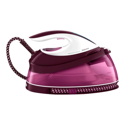 Philips GC7842/40 PerfectCare Compact Steam Station, White/Purple