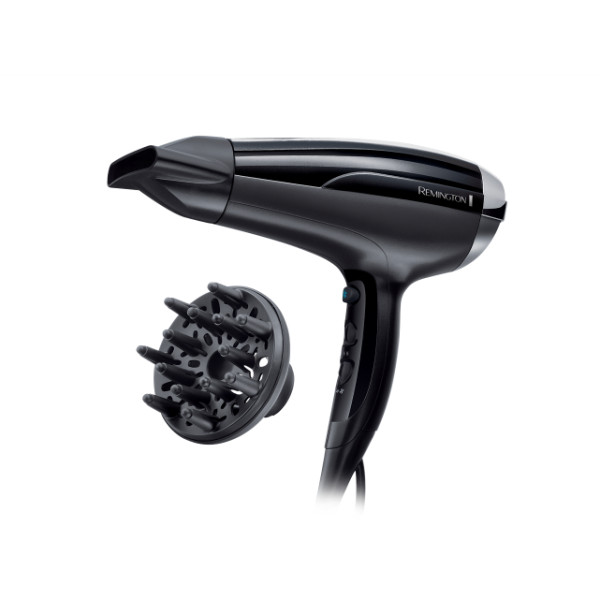 Remington Hair Dryer | D5215 Pro-Air Shine | 2300 W | Number of temperature settings 3 | Ionic function | Diffuser nozzle | Blac