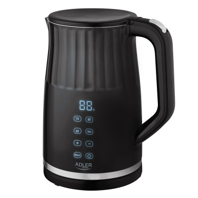 Adler Kettle with LED display | AD 1350 | Electric | 2200 W | 1.7 L | Stainless Steel | 360 rotational base | Black