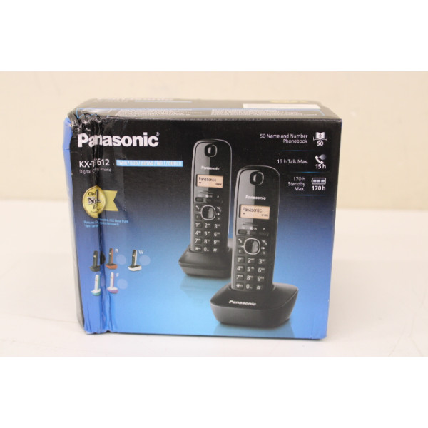 IŠPARDAVIMAS. Panasonic KX-TG1612FXH Cordless phones, Black | Panasonic | Cordless | KX-TG1612FXH | Built-in display | Caller ID