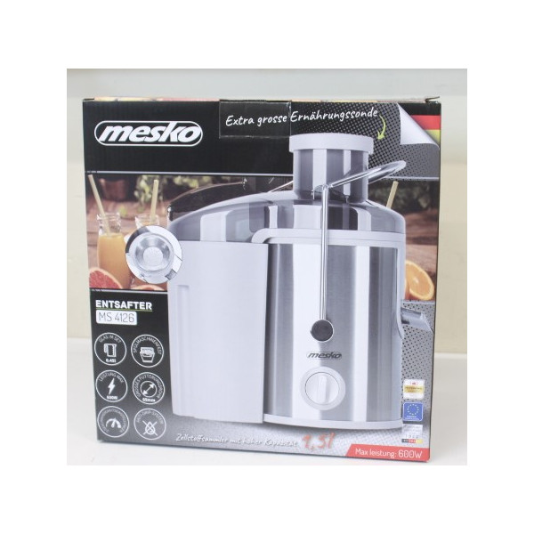 IŠPARDAVIMAS. | Mesko | Juicer | MS 4126 | Type Automatic juicer | Stainless steel | 600 W | Extra large fruit input | Number of