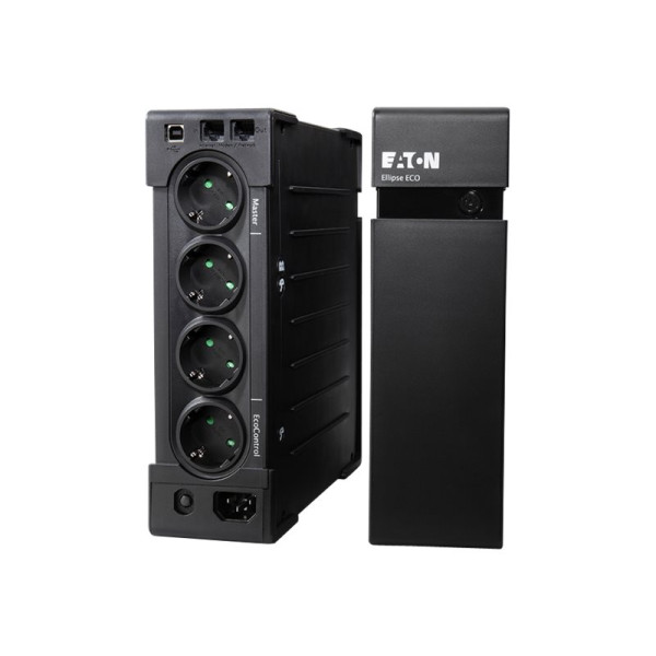 Eaton Ellipse ECO UPS USB DIN, 1600 VA, 1000 W, Input: C14, Outputs: (4) Schuko, (4) Schuko surge only, Tower | Eaton