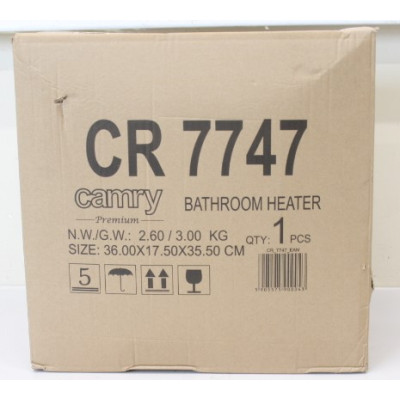 SALE OUT. Camry CR 7747 Bathroom heater, White | Camry | CR 7747 | Bathroom heater | 2000 W | Number of power levels 2 | White |