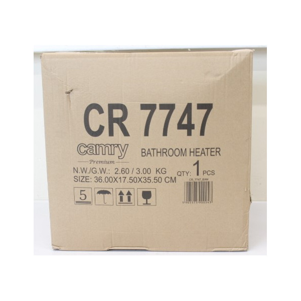 SALE OUT. Camry CR 7747 Bathroom heater, White | Camry | CR 7747 | Bathroom heater | 2000 W | Number of power levels 2 | White |