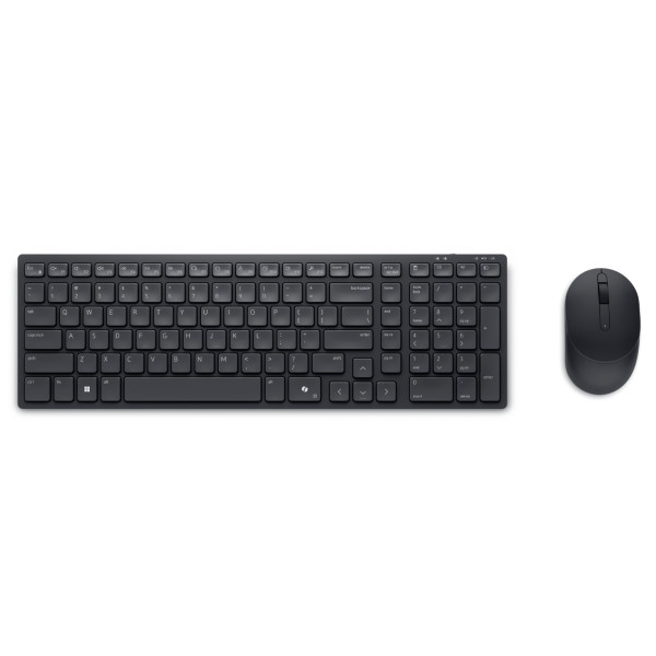 Dell | Silent Keyboard and Mouse | KM555 | Keyboard and Mouse Set | Wireless | Ukrainian (QWERTY) | Black | 2.4 GHz, Bluetooth 5