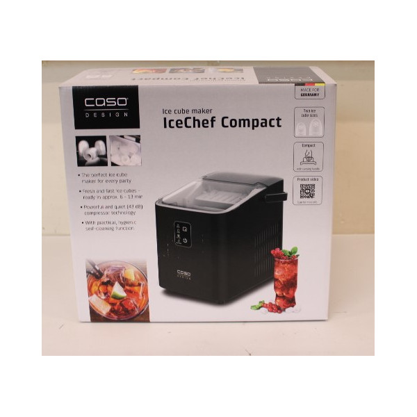 SALE OUT. Caso IceChef Compact Ice cube machine, 2 ice cube sizes, Black | Caso Ice Cube Machine | IceChef Compact | Power 120 W